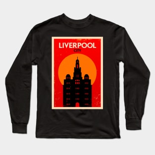 Liverpool Poster Design Long Sleeve T-Shirt